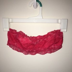 red lace bandeau